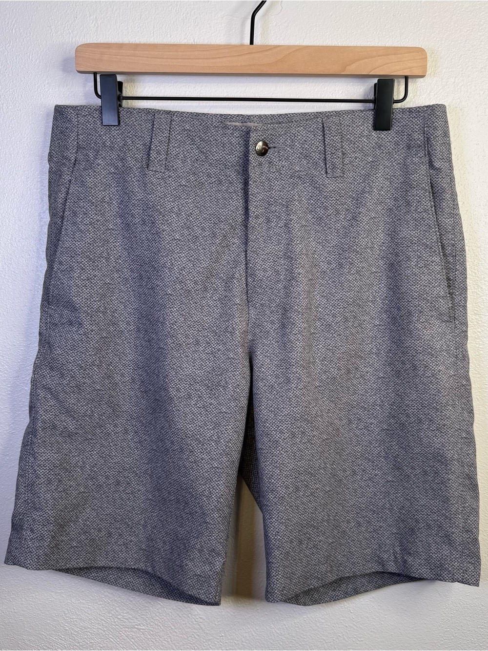 Callaway Men's 9" Flat-Front Stretch Active Opti-dri Gray Golf Shorts Size 32